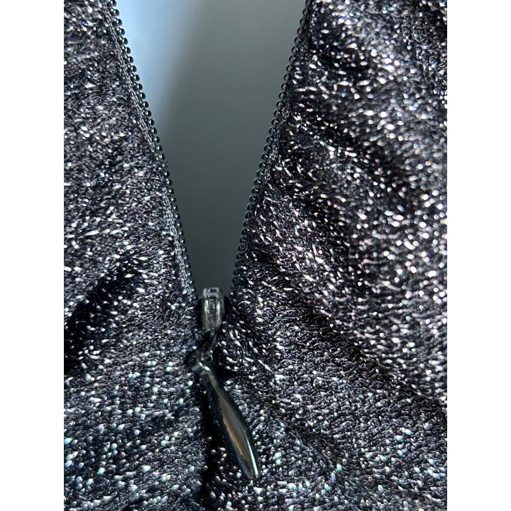 NEW Women's Glitter Knit Ruched Dress Evening Cocktail Dress - Picture 11 of 14